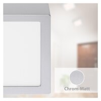 LED Deckenleuchte Fire, Silber, 17 Watt, 22,5 x 22,5 x 3,2 cm – Briloner