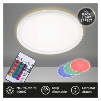 Briloner Slim LED Panel Ø42cm Weiß, RGB...