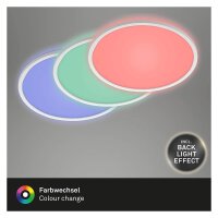 Briloner Slim LED Panel Ø42cm Weiß, RGB Farbwechsler mit Fernbedienung 22W 4000K