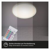 Briloner Slim LED Panel Ø42cm Weiß, RGB Farbwechsler mit Fernbedienung 22W 4000K