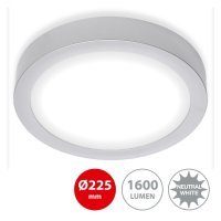 Briloner  Fire LED Silber Deckenlampe Rund Neutralweiß