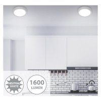 Briloner  Fire LED Silber Deckenlampe Rund Neutralweiß