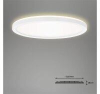 Briloner  Slim LED Panel 15W Back Light Fernbedienung RGB Dimmbar Rund Weiß
