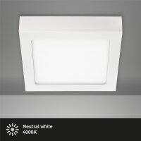 LED Deckenleuchte Fire, Weiß, 12 Watt, 4000K, 17 x 17 x 3,2 cm – Briloner