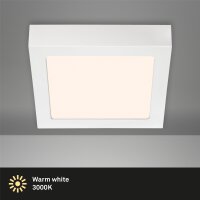 LED Deckenleuchte Fire, Weiß, 12 Watt, 17 x 17 x 3,2 cm – Briloner