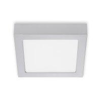 LED Deckenlampe Fire, Silber, 12 Watt, 4000K, 17 x 17 x 3,2 cm – Briloner