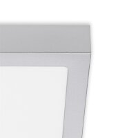 LED Deckenlampe Fire, Silber, 12 Watt, 4000K, 17 x 17 x 3,2 cm – Briloner