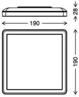 Briloner  Slim LED Panel 12W Back Light Effekt Quadratisch Weiß