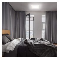 Deckenleuchte Briloner Slim LED Panel 12W Back Light Effekt Quadratisch Weiß