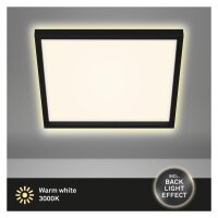Deckenleuchte Briloner LED 22Watt Schwarz Eckig...