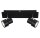 2-flammiger Deckenstrahler Rock, Schwarz, 2x5W, schwenkbar, 29 x 12 cm – Briloner