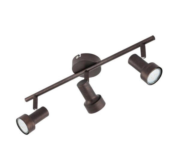 Briloner  Rost LED Deckenlampe 3-flammig Spot Schwenkbar Strahler Kupfer-Antik