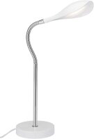 Tischlampe Swan, Weiß / Chrom, 4,5 Watt, 3000K, 32,5 x 40 cm – Briloner