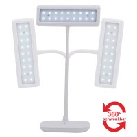Briloner  Daylight LED Bürolampe 7,5W Flexarm Officeleuchte Weiß