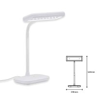 Briloner  Daylight LED Bürolampe 7,5W Flexarm Officeleuchte Weiß