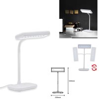 Tischleuchte Daylight, Weiß, 7,5 Watt, 6500K, 23 x 12 x 44 cm – Briloner