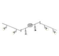 6-flammiger Deckenspot Picco, Titanfarbig, 6x3W, 3000K,...