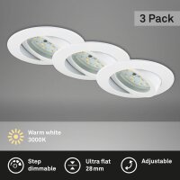 Einbauleuchten Briloner 3 x 6,5 Watt LED Weiß...