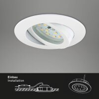 Einbauleuchten Briloner 3 x 6,5 Watt LED Weiß dimmbar über Schalter Einbauspots 570 Lumen