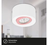 Briloner  Tube LED Deckenlampe Schwenkbar Rund Aufbauleuchte 5W Weiß