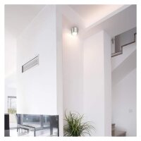 LED Deckenlampe Tube, Silberfarbig, 5 Watt, 3000K, schwenkbar, Ø 8 cm – Briloner