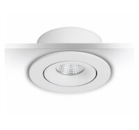 LED Einbauleuchte MD-70, Weiß, Bohrloch 8 cm, 7 Watt, 3000K, dimmbar, schwenkbar – Malmbergs