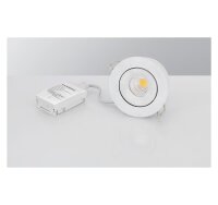 LED Einbauleuchte MD-70, Weiß, Bohrloch 8 cm, 6...