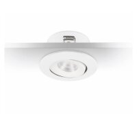LED Einbauleuchte MD-70, Weiß, Bohrloch 8 cm, 6 Watt, dimmbar, IP44, Ø 9 cm – Malmbergs