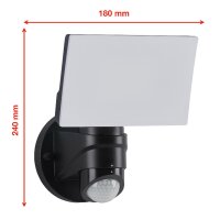 Telefunken  LED Außenlampe 16W Sensor Wandleuchte IP44 Bewegungsmelder Schwarz