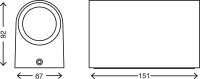 Telefunken Außenwandleuchte Up & Down 2x GU10 Silber IP44