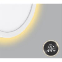 Telefunken Nizza LED Außenwandleuchte 15W Backlight-Effekt Rund Weiß