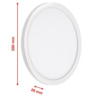 Telefunken Nizza LED Außenwandleuchte 15W Backlight-Effekt Rund Weiß