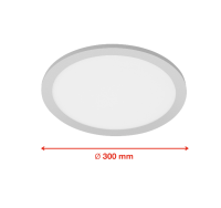 Telefunken  LED Deckenlampe 20W Sensor Panel Bewegungsmelder Rund Chrom