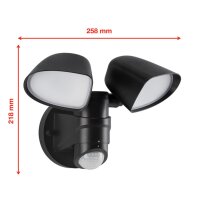 Außenlampe Telefunken Bewegungsmelder Außenstrahler schwarz LED 20W