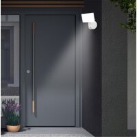 Telefunken  Sensor Strahler LED 16W Außenwandlampe IP44 Bewegungsmelder 150° Eckig Weiß