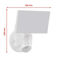 Telefunken  Sensor Strahler LED 16W Außenwandlampe IP44 Bewegungsmelder 150° Eckig Weiß