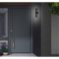 Telefunken LED Außenwandleuchte 12W Indirektes Licht IP44 Schwarz