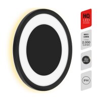 Telefunken LED Außenwandleuchte 15W Rund IP44 Schwarz