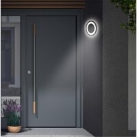 Telefunken LED Außenwandleuchte 15W Rund IP44 Schwarz