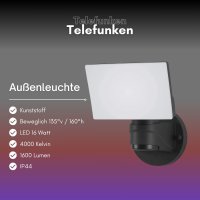 B-Kartonage Telefunken  Strahler LED Außenlampe 16W...