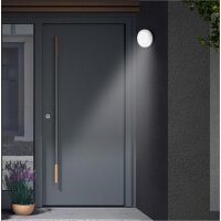 Telefunken LED Außenwandleuchte 12W Bewegungsmelder Rund IP44 Weiß