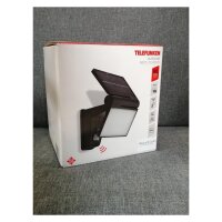 Telefunken  LED Außenlampe 3W Solar Sensor Wandleuchte Bewegungssensor Eckig Schwarz
