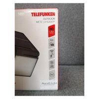 Telefunken  LED Außenlampe 3W Solar Sensor Wandleuchte Bewegungssensor Eckig Schwarz