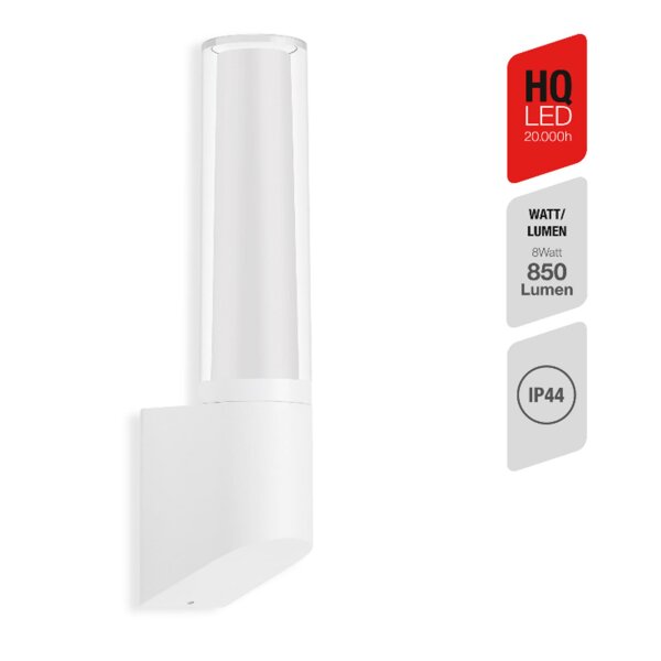 Telefunken LED Außenwandleuchte 8W IP44 Weiß