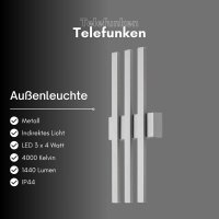 Telefunken  LED Außenlampe 12W 3-flammig Indirektes...