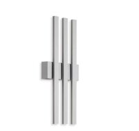 Telefunken LED Außenwandleuchte 12W 3-flammig Indirektes Licht IP44 Silber