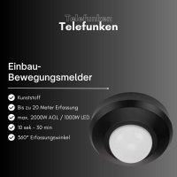 B-Kartonage Telefunken  Jena Bewegungsmelder 360&deg; 20m...