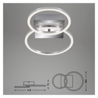 Briloner  Frame Alu Chrom dimmbar über Lichtschalter Deckenlampe