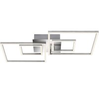 LED Deckenleuchte Frame, Alu / Chrom, 43,8 Watt, 3000K, dimmbar, 65,6 x 52 x 9,6 cm – Briloner