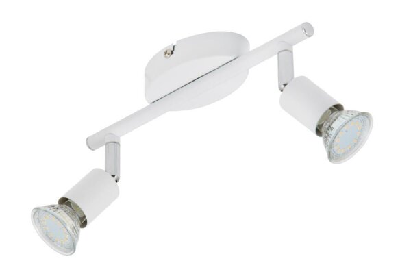 Deckenleuchte Briloner Simple LED Deckenlampe 2-flammig Spot Schwenkbar Strahler Weiß
